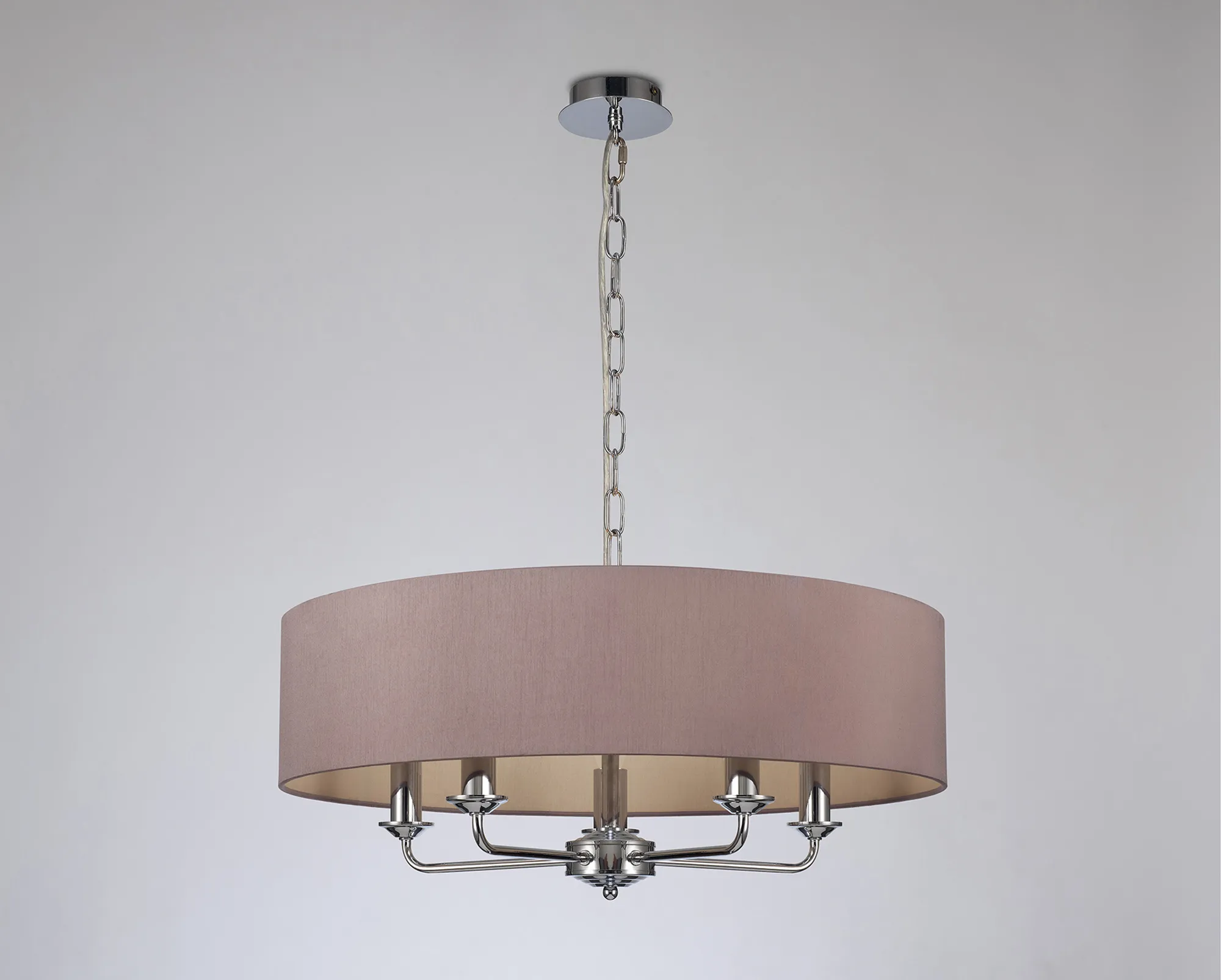 Banyan 60cm 5 Light Pendant Polished Chrome, Taupe/Halo Gold DK0017  Deco Banyan CH TA
